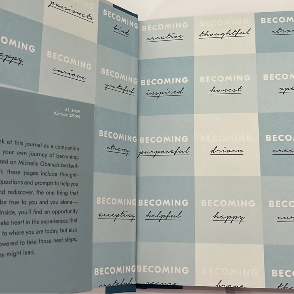 NWT Journal Book Becoming By Michelle Obama Guided Journal Diary - Picture 5 of 6